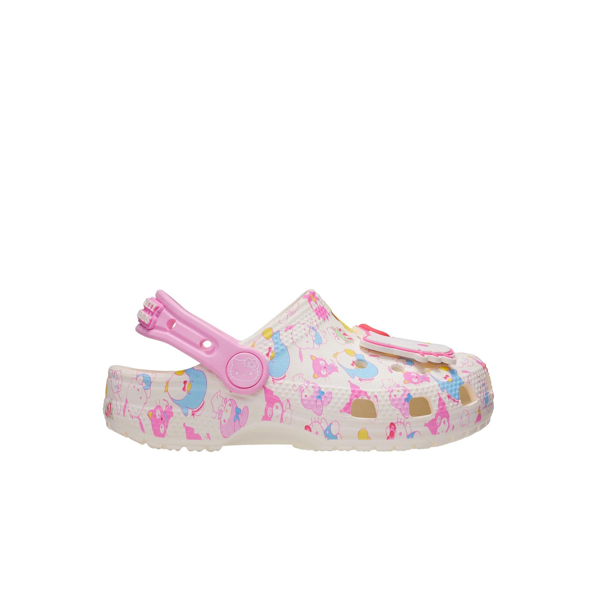 Crocs Classic "Hello Kitty and Friends" Toddler Girls' Clog - WHITE/PINK